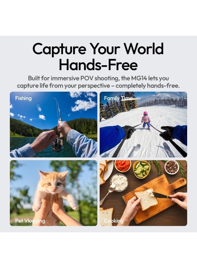 ULANZI MG14 Magnetic Neck Mount for Phone/Action Camera, Phone Neck Holder Hands Free POV/Vlog Video Recording for iPhone Samsung Sony LG Google All Smartphones and GoPro Insta360 DJI Action Cameras - Image 2